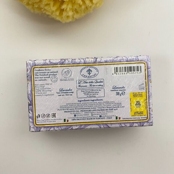 Saponificio Artigianale Fiorentino Lavender Scented Soap‎ Bar 10.5oz from Italy - Picture 3 of 6